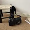 Atacado Estilo Coreano Fresca e Simples Grande Capacidade 2026 Nylon Novo Estilo Linha de Bordado Tendência Sob o Braço Ombro Único Manual Pequena Quadrada Bolsa Feminina