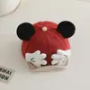 Gorra de Béisbol Suave con Visera para Bebé Estilo Japonés Otoño e Invierno Peluche Mickey Sombrero de Mano Giratorio Estilo Bebé 1-3 Años