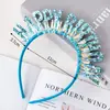 Chapéu de Festa de Aniversário Luminoso da Moda Faixa de Cabeça de Coelho para Homens, Mulheres e Meninas Fadas Chapéu Brilhante de Aniversário Chapéu de Desenho Animado Gato