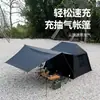 Tienda de campaña inflable totalmente automática, tienda de campaña plegable para exteriores, tienda de campaña portátil a prueba de lluvia para acampar, equipo de camping para exteriores para varias personas