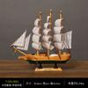 Barco pirata velero modelo de barco de madera pequeño barco de madera decoración barco de pesca decoración de escritorio para el hogar