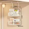 Cesta colgante para dormitorio estudiantil para guardar especias, jengibre y ajo; cesta escurridora de pared; una solución de almacenamiento de cocina imprescindible que no requiere taladrar agujeros