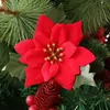 Decoraciones Navideñas Flores de Terciopelo Grandes con Lentejuelas Flor de Navidad Guirnalda de Flores Recortadas en Tela de Cebolla Decoración para Árbol de Navidad