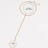 Joyería de Mano de Cadena Metálica para Dedo Pulsera de Dedo Cadena de Dedo Simple Accesorios de Joyería de Temperamento para Mujer Venta Caliente Transfronteriza Europea y Americana