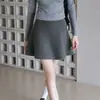 Falda Midi de Punto de Lana de Estilo Coreano Versátil de Cintura Alta Acampanada Adelgazante para Mujer Tendencia Otoño/Invierno 2026