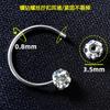 Brincos Elegantes de Alto Nível em Aço Titânio Médico a Granel com Brincos de Diamantes Pequenos Brilhantes para Mulheres Anéis de Osso de Orelha em Forma de C de Diamante Huazi