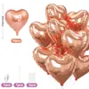 Globos Rosas con Forma de Corazón Transfronterizos Decoración para San Valentín, Compromiso, Cumpleaños, Baby Shower Arreglo 10 Piezas de Globos de Corazón