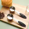 Cuchara de Acero Inoxidable Cuchara Medidora 1/8 taza 30ml Cuchara para Café Cuchara para Leche en Polvo Cucharadita Cuchara Medidora de Acero Inoxidable Mango con Escala