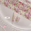 Papel de Transferencia para Uñas Vintage Rosa Encaje Francés Suave Floral Lunares Flor de Rosa Estampado Decoración de Uñas