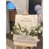 Letrero de Bienvenida para Cumpleaños y Compromiso Guía de Diseño Simple de Alta Gama Letrero Guía de Boda Letrero Personalizado en Tablero Kt
