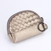 2026 Bolso Nuevo para Mujer Cartera Tejida Hecha a Mano Billetera Sencilla para Monedas Billetera de Piel Sintética Bolso Pequeño con Cremallera para Cosméticos