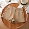 Shorts A-Line Personalizados para Mujer, Verano Cintura Alta Adelgazantes Blancos Pierna Ancha Tres Puntos, Shorts Casuales de Traje, Pierna Recta