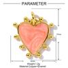 Estilo Europeo y Americano Estrella de Mar Goteo de Aceite Color Degradado Concha DIY Colgante de Cobre Collar Aretes de Concha de Corazón para Mujer Accesorios de Joyería