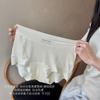 1397#-pantalones blancos transpirables de gofre, amigables con la piel, alta elasticidad, cómodos, ropa interior transpirable tipo piel desnuda para mujer