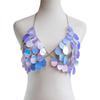 Cadena para el Cuerpo de Verano con Lentejuelas Azules Exagerada Moda Europea y Americana Transfronteriza Cadena para el Pecho Accesorio Playa Sexy Cadena Corporal