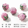 Contas de Lótus Retrô Hanyuyuan, Contas de Vidro Tulipa, Contas Soltas de Vidro, Pulseiras com Contas, Brincos, Acessórios para DIY