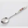Set de vajilla portátil de acero inoxidable con mango de cerámica (Por favor, tenga en cuenta la imagen a continuación. Deje una nota. Se enviará al azar.)
