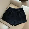 Calça de Veludo Imitação de Visom Outono e Inverno Feminina Solta Estilo Spice Girls Perna Larga Cintura Alta Shorts Retos Calça para Botas Roupa Exterior Calças Casuais