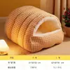 Cama Térmica de Invierno para Mascotas Desmontable Lavable Apta para Lavadora Engrosada Ampliada Cama para Gatos Agujero Semicerrado Cálida Transpirable Alfombrilla para Mascotas