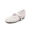 Nuevos Zapatos Mary Jane de Malla Hueca Primavera y Verano 2025 para Mujer Planos de Cabeza Redonda Transpirables de Boca Baja para Mujer