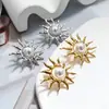 Fábrica de Joyería de Exportación de Comercio Exterior Joyería Personalizada de Acero Inoxidable Collar de Perlas Pulsera de Girasol Juego de Pendientes Venta al por Mayor