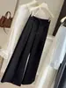Pantalones de traje sencillos y fluidos de cintura alta para mujer, estilo nuevo de primavera 2026, rectos que alargan las piernas, versátiles, casuales, de pierna ancha