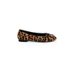 Zapatos de vestir clásicos de punta redonda con lazo, poco profundos, para mujer, de primavera y otoño, que aumentan la altura 3 cm, estilo retro, con estampado de leopardo y lunares, de crin de caballo.