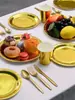 Vajilla desechable, platos de papel dorados, vasos, popotes, platos para pastel de oro rosa engrosados, suministros para fiesta de cumpleaños