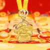 Shuibeizijin 999 Lingote Gato de la Suerte Dios de la Riqueza Hello Kitty Gato Cadena para Teléfono Móvil Colgante Llavero