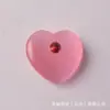 Pedra Bruta de Cristal Natural 2cm Formato de Coração Cravejado com Diamante Zircônia Safira Ametista Pedra Preciosa Acessórios para Joias DIY