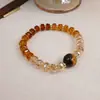 Pulsera de Piedra Ojo de Tigre Natural Pulsera de Cristal K9 Lujo Ligero de Gama Alta Joyería de Perlas Retro Otoño e Invierno Venta al por Mayor