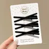 Pinza de Pato Negra Mate para Mujer 2026 Nuevo Estilo Pinza para el Cabello Pinza Lateral para Flequillo Pasador Accesorio para el Cabello