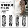 Pegatinas de Tatuaje Herbales para Brazo Completo, Impermeables, de Larga Duración, No Reflectantes, Diseños de Tatuaje Realistas para Manos, Brazo de Flores, Brazo de Flor de Cerezo, Estilo Asiático Tradicional