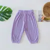 Calça Casual de Bebê Verão Calças de Modal para Meninos e Meninas Finas 0-2 Anos Calça PP Grande para Bebê Calças de Ar Condicionado de Verão
