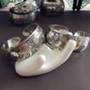 Pulsera Étnica Retro Plata Estilo Europeo y Americano Grabada Abierta Ancha Moda Personalidad Plata Miao Hacer Vieja Joyería Antigua