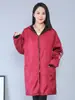 Abrigo de Terciopelo Impermeable Bata con Logo Personalizado Ropa de Trabajo con Cremallera Gruesa para Adultos Moda Anti-Manchas Ropa de Trabajo