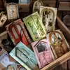 Pegatinas Transfronterizas Momo Serie País de los Sueños Puerta de Madera Hueca Vintage Material para Diario DIY Pegatinas Decorativas 20 Hojas 6 Diseños