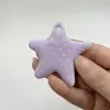 Nuevo accesorio de pentagrama de lunares de 6 CM material para joyería DIY hecho a mano decoración de llavero colgante de estrella de lunares