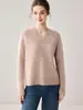 Cachmir 2026 Otoño/Invierno Nuevo Estilo Suéter de Punto Pulóver de Moda con Hilo Speckled de Colores Suelto Cuello en V Temperamento para Mujer