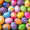 Accesorios para Joyería DIY Pascua Madera Huevo Plano Huevo de Madera Simulado Decoración con Graffiti Pintado a Mano Adornos