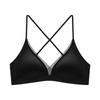 Lingerie de Cetim Francês para Mulheres, Sutiã Simples Push-Up Sem Costura de Peça Única Sem Aros, Seios Grandes, Sutiã Pequeno e com Costas Bonitas