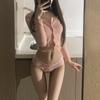 Comércio exterior novo sexy laço underwear das mulheres europeu e americano oco laço cruzado fino respirável sem costura das mulheres tanga