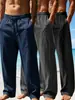 Conjunto casual esportivo de algodão masculino de três peças para Amazon transfronteiriça, estilo europeu e americano, cintura elástica com cordão, calças de corte reto para homens