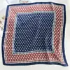 Pañuelo de Seda con Flores de Anacardo, Pañuelo para la Cabeza, Cinta para el Cabello para Mujeres, Estilo Vintage Old Money, Pañuelo Estampado de Moda, Pañuelo Cuadrado Pequeño de Seda Genuina, Pañuelo Decorativo de Seda