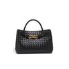 Bolso Horizontal de Lujo Ligero y Alta Calidad para Mujer, Bolso Tote de Mano Totalmente Tejido a Mano, Bolso Bandolera para Viajero, Bolso Cuadrado Pequeño