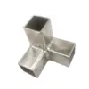 Acero Inoxidable 304 Tubo Cuadrado 40*40 Conector de Unión Espesor Grueso Conector de Tres Vías para Estante Exhibidor Accesorios de Fijación para Tubo Cuadrado