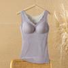 Chaleco Térmico de Ropa Interior para Mujer con Almohadillas en el Pecho, Ropa Interior Sin Costuras, Alta Elasticidad, No Necesita Usar Sujetador, Corte Ajustado A2625