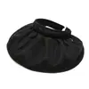 Gorra de protección solar de goma negra con copa hueca para mujer, de verano, antiultravioleta, con alero grande para ciclismo