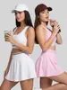 Ju Yi Tang Nova Saia Yoga de Cintura Dupla Saia de Corrida Fitness Tênis Saia Esportiva Anti-exposição Verão Feminina