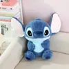 Muñeco de Peluche Lindo de Dibujos Animados Stitch Manta Dos en Uno para Coche Niños Manta de Coral Fleece Regalo